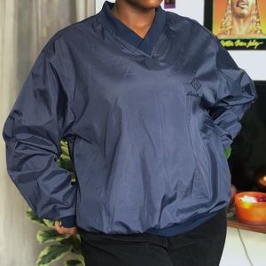 Vintage navy blue Eddie Bauer windbreaker.